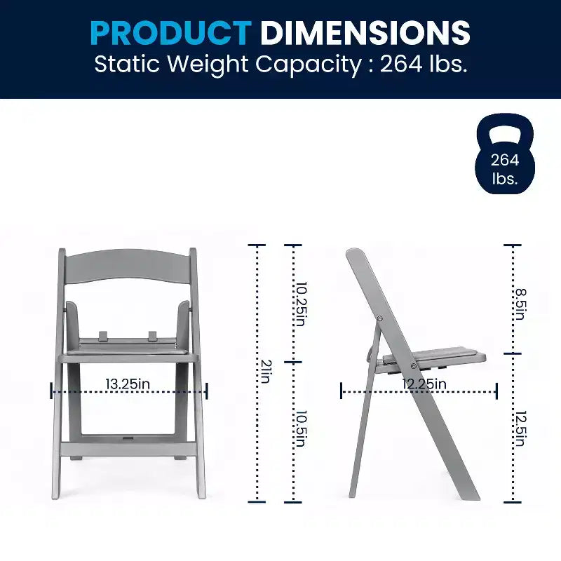 Chaise pliante en résine pour enfants Flash Furniture avec siège rembourré en vinyle