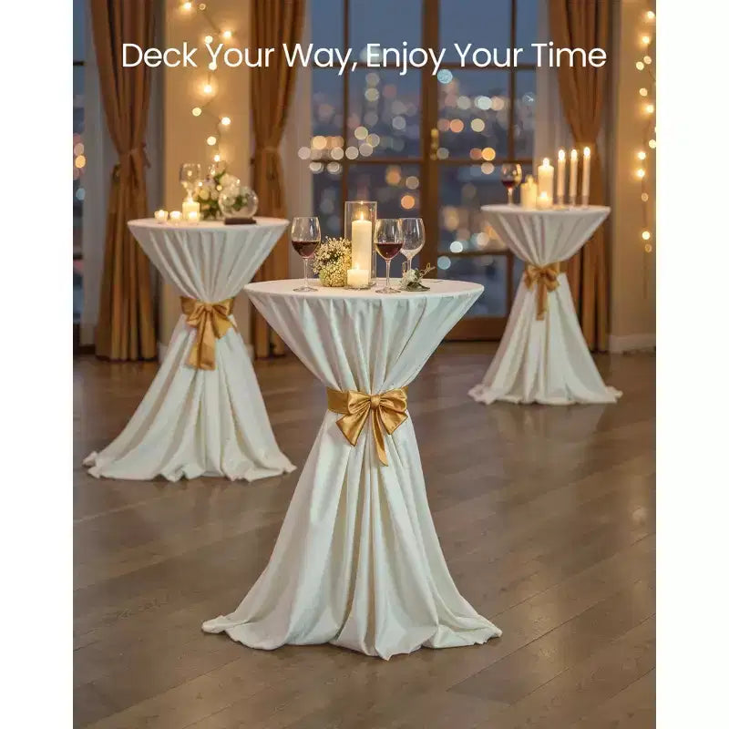 23,6 Table haute ronde – Table de cocktail X-Leg pour cuisine/fête, cadre métallique robuste, assemblage facile