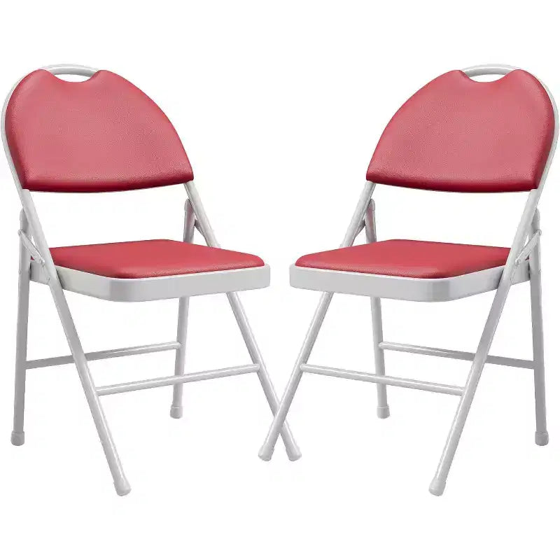 Chaise pliable en métal avec pieds antidérapants, chaises de fête en PU pour l'intérieur et l'extérieur, salon, salle à manger, lot de 1