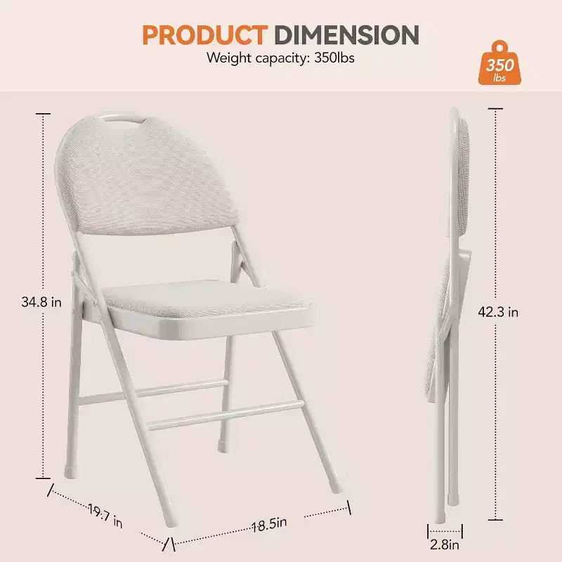 Chaise pliable en métal avec pieds antidérapants, chaises de fête en PU pour l'intérieur et l'extérieur, salon, salle à manger, lot de 1