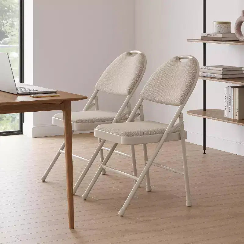 Chaise pliable en métal avec pieds antidérapants, chaises de fête en PU pour l'intérieur et l'extérieur, salon, salle à manger, lot de 1