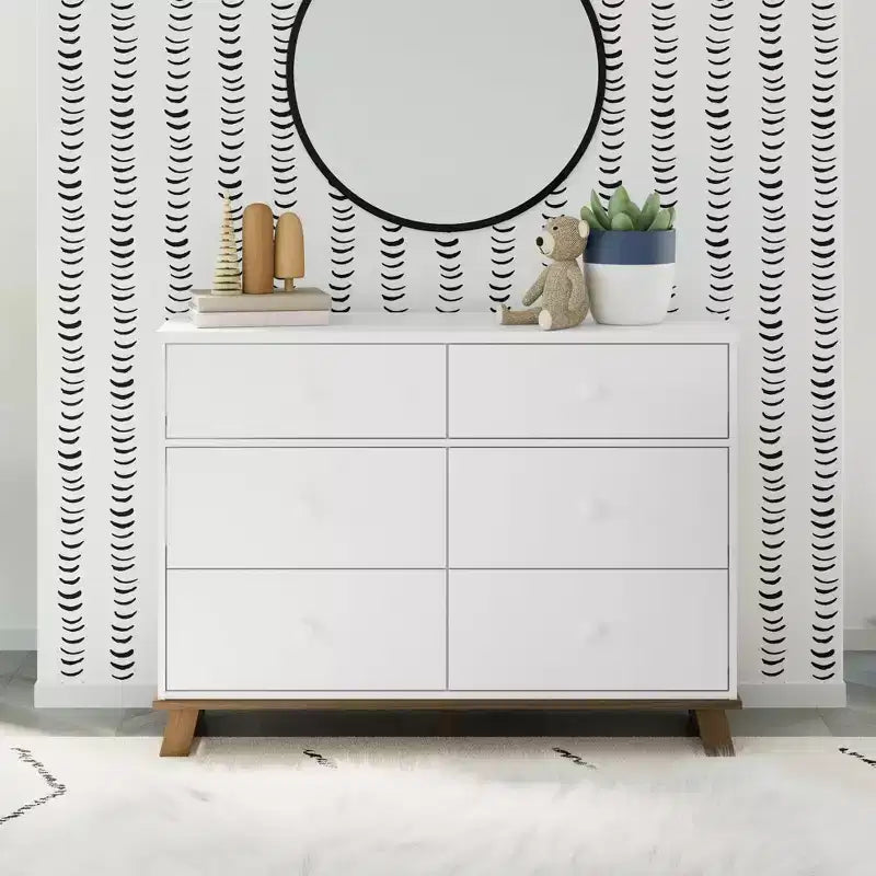 Commode double moderne à 6 tiroirs - Chambre d'enfant et de bébé