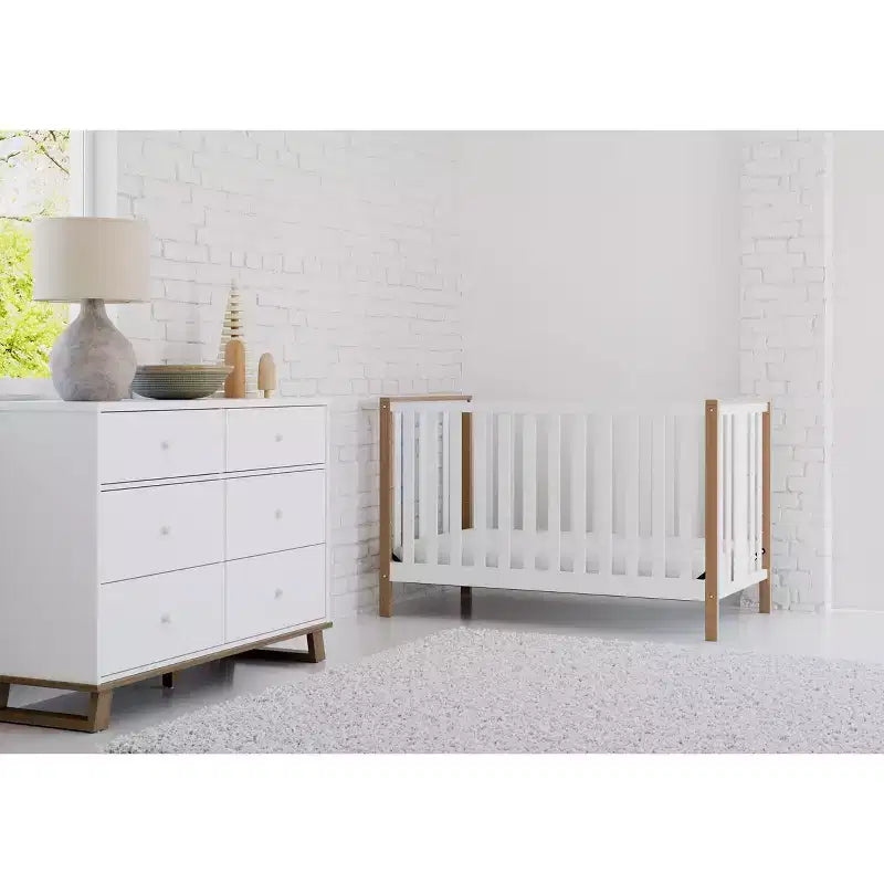 Commode double moderne à 6 tiroirs - Chambre d'enfant et de bébé