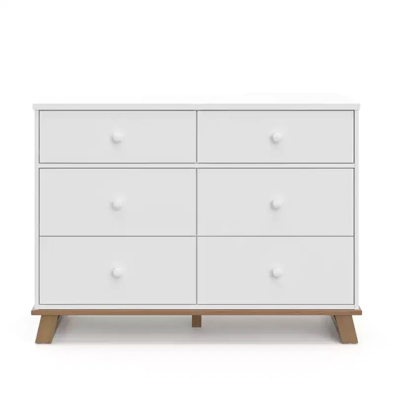 Commode double moderne à 6 tiroirs - Chambre d'enfant et de bébé