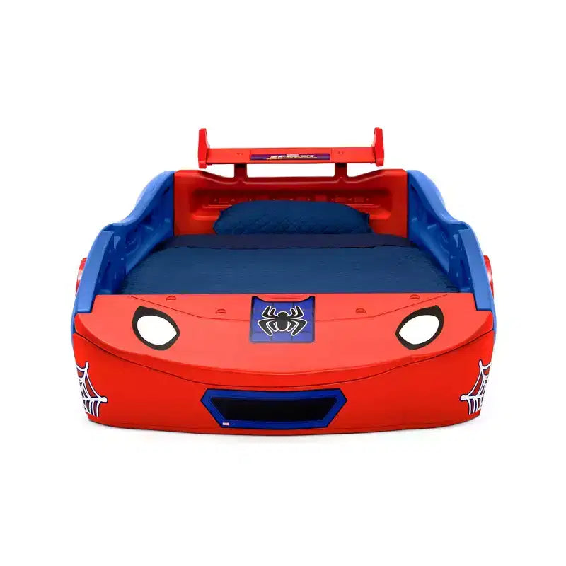 Lit pour enfant en forme de voiture de course Spider-Man et ses amis extraordinaires de Delta Children, Taille double
