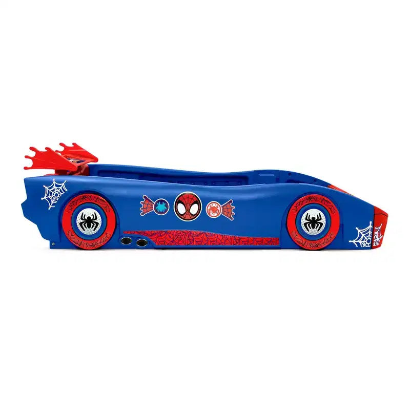 Lit pour enfant en forme de voiture de course Spider-Man et ses amis extraordinaires de Delta Children, Taille double