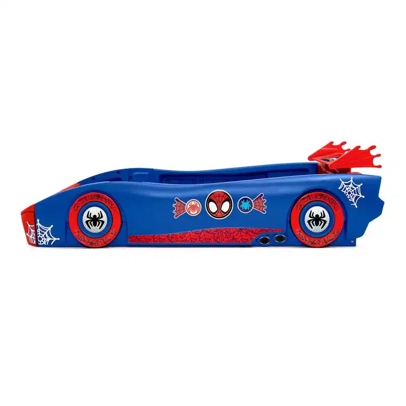 Lit pour enfant en forme de voiture de course Spider-Man et ses amis extraordinaires de Delta Children, Taille double