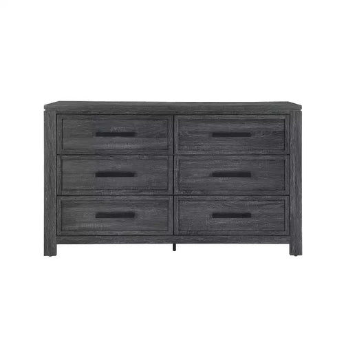 HomeStock 19.17 in.H Wood Horizontal Dressers with 4 - Drawers in Gray Finish