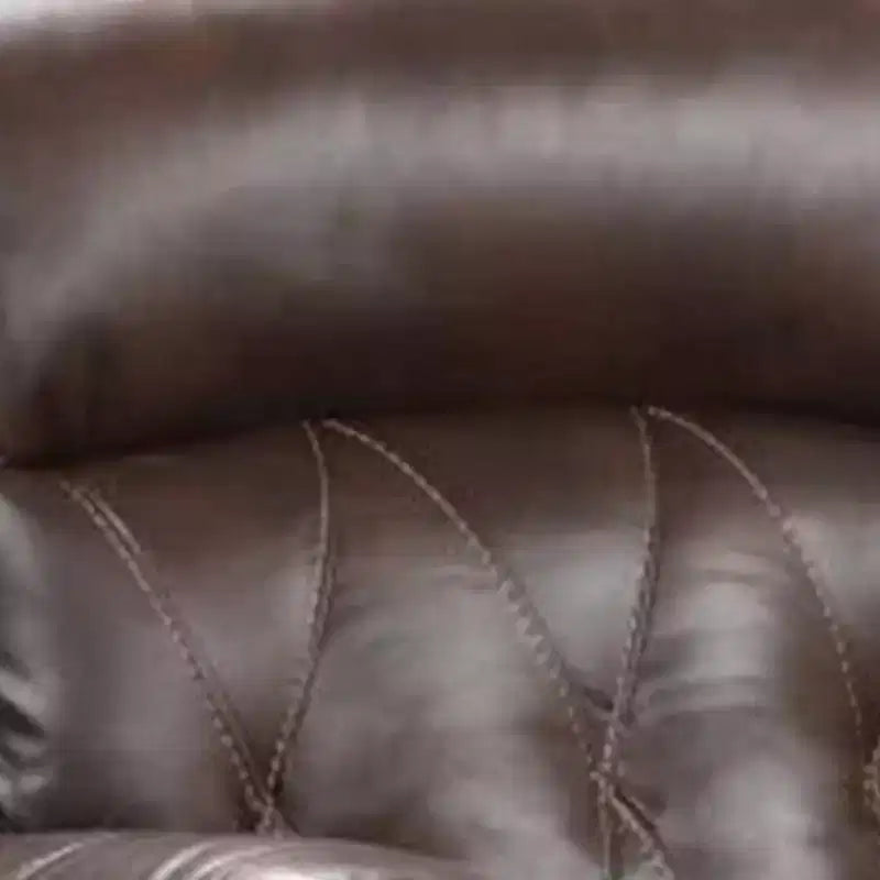 Fauteuil inclinable manuel avec accoudoirs rembourrés - Similicuir marron