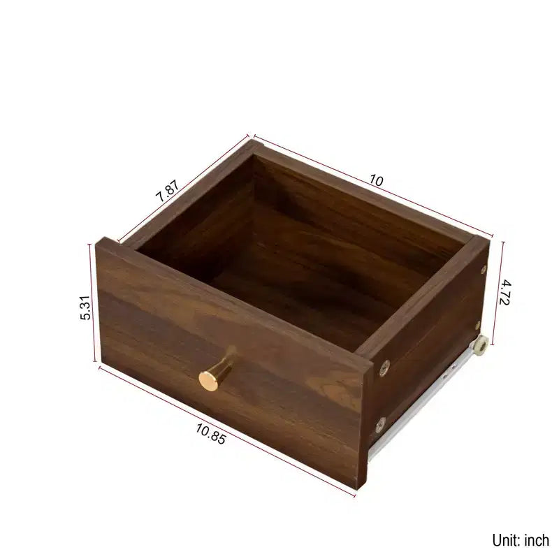 Buffet de cuisine avec portes vitrées cannelées, tiroirs et casier à vin - Noyer
