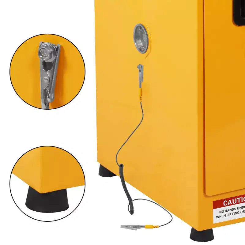 Armoire de sécurité pour matières inflammables 17 x 17 x 18 pouces, armoire de stockage pour matières dangereuses en acier galvanisé de 11 gallons