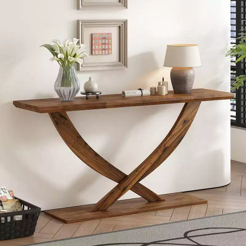 Console moderne 57 po avec piètement en croix – Entrée et salon