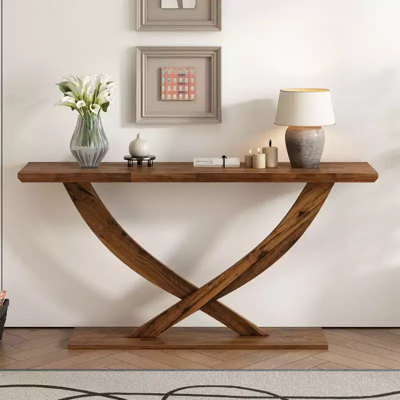Console moderne 57 po avec piètement en croix – Entrée et salon