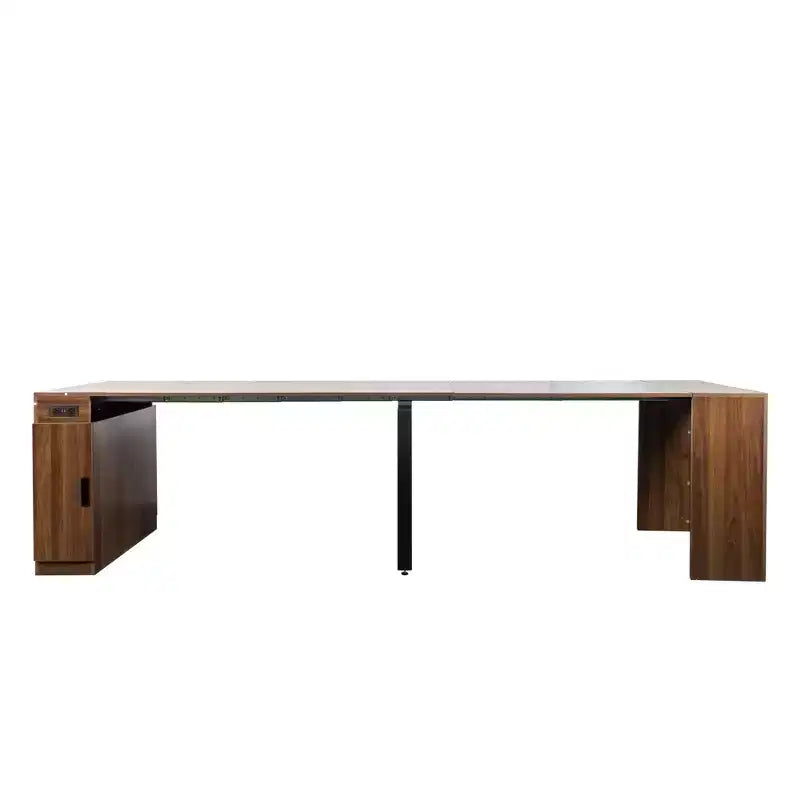 Table à manger extensible moderne 118IN avec rangement, table pliable peu encombrante