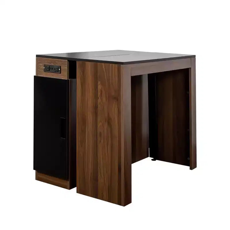 Table à manger extensible moderne 118IN avec rangement, table pliable peu encombrante