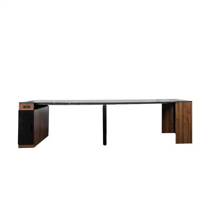 Table à manger extensible moderne 118IN avec rangement, table pliable peu encombrante