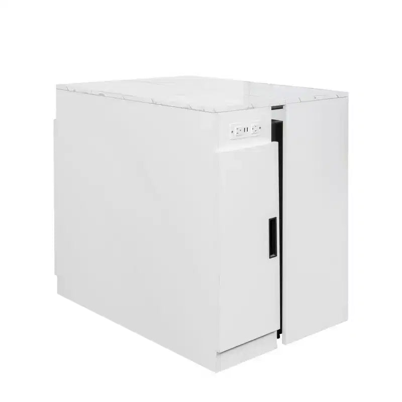 Table à manger extensible moderne 118IN avec rangement, table pliable peu encombrante