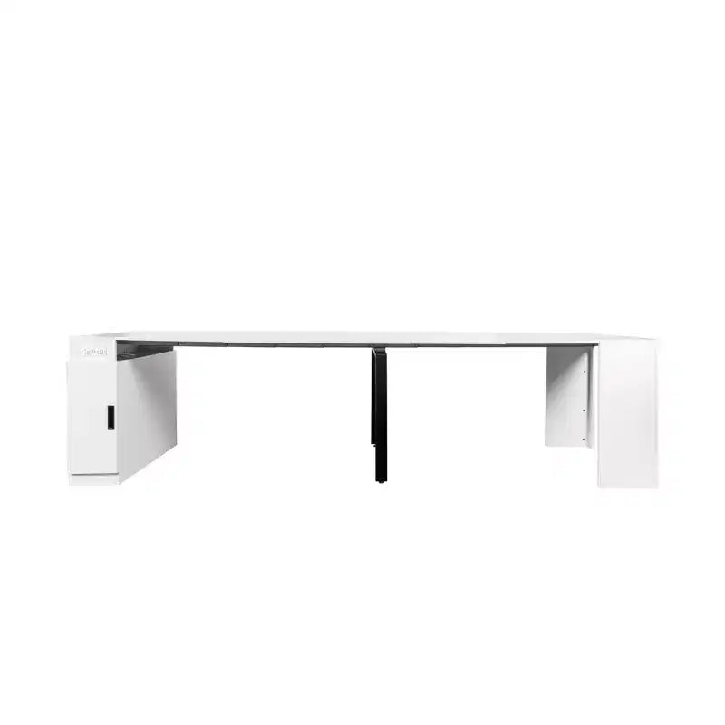 Table à manger extensible moderne 118IN avec rangement, table pliable peu encombrante