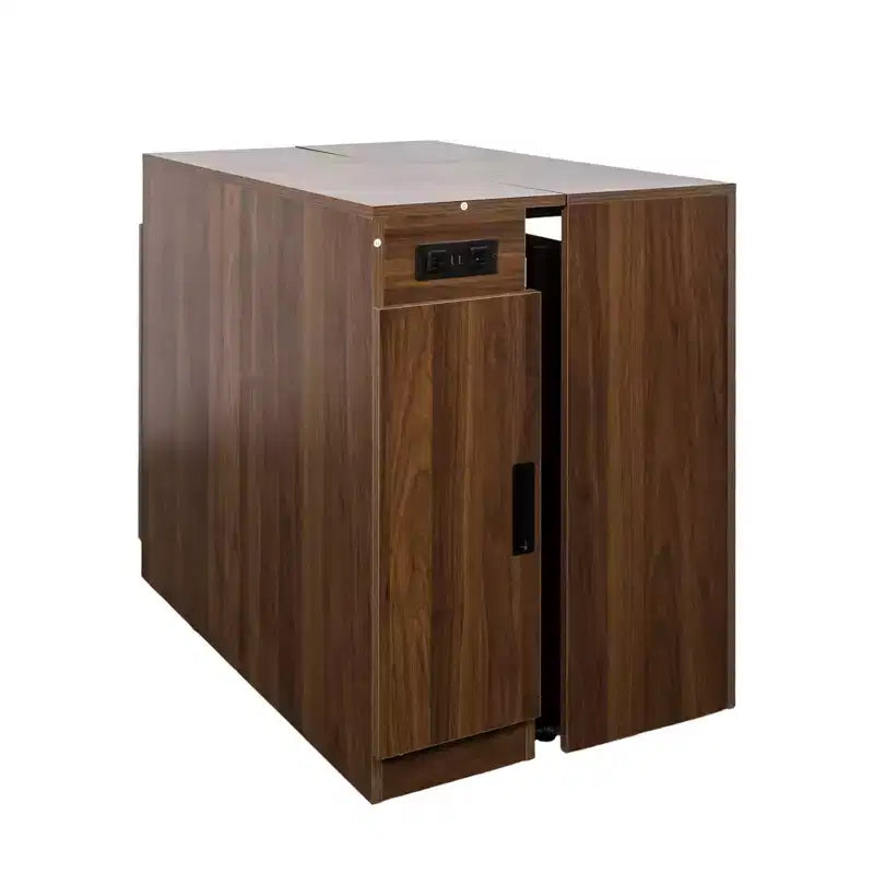 Table à manger extensible moderne 118IN avec rangement, table pliable peu encombrante