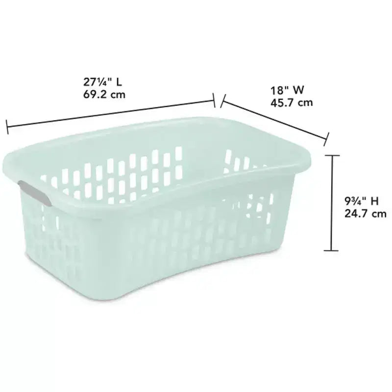 Panier à linge en plastique de 53 litres, panier à linge - Menthe, lot de 6