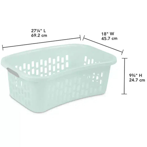Panier à linge en plastique de 53 litres, panier à linge - Menthe, lot de 6