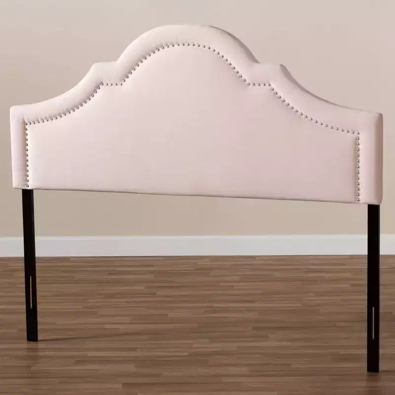 Tête de lit capitonnée en velours - Rose pâle, Milieu du siècle moderne