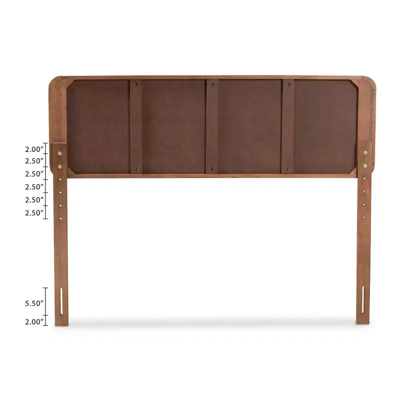 Tête de lit en bois finition noyer – Style moderne du milieu du siècle