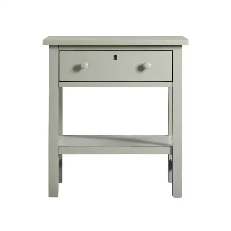 Table de chevet à 1 tiroir avec étagère ouverte - Gris