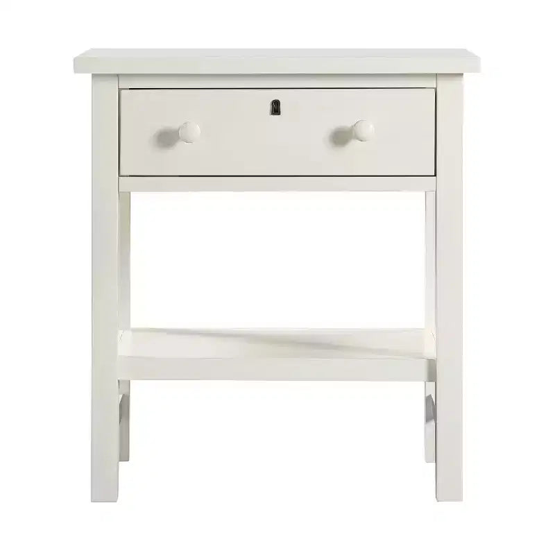 Table de chevet à 1 tiroir avec étagère ouverte - Gris