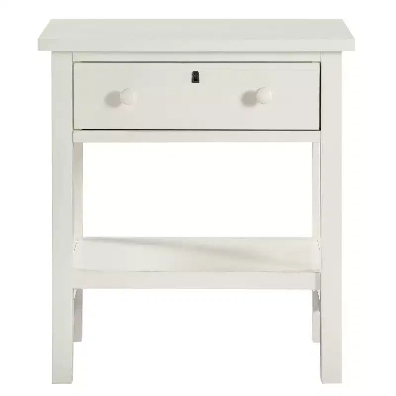 Table de chevet à 1 tiroir avec étagère ouverte - Gris