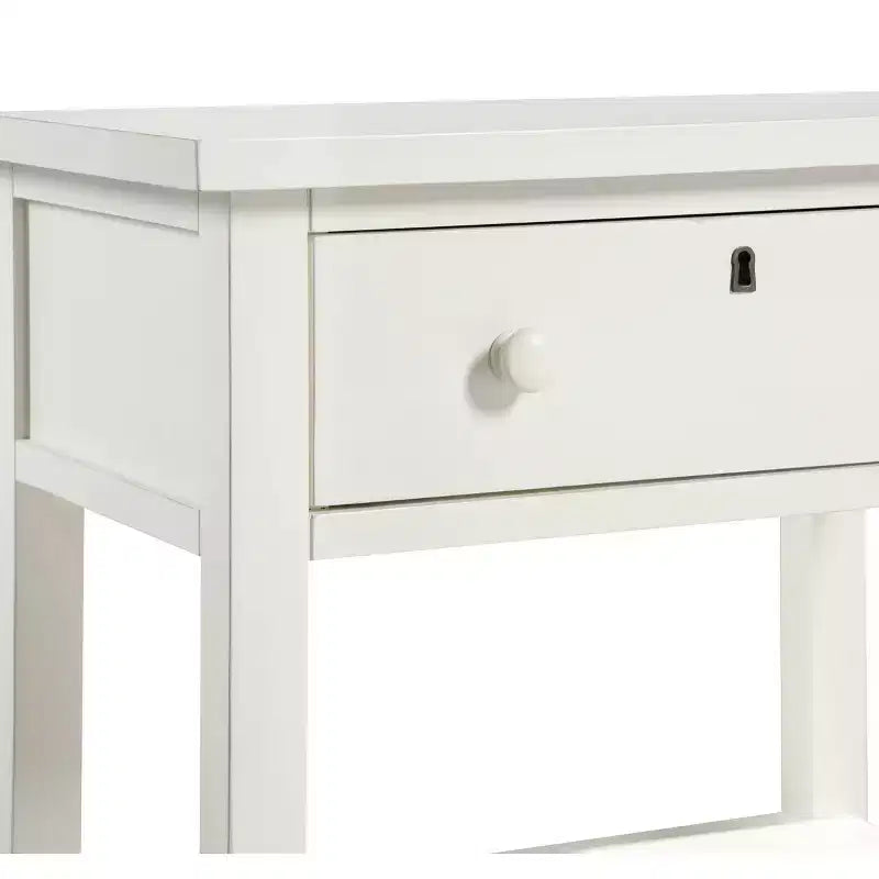 Table de chevet à 1 tiroir avec étagère ouverte - Gris