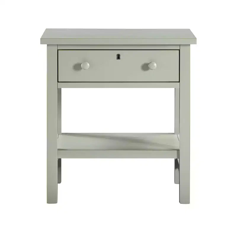Table de chevet à 1 tiroir avec étagère ouverte - Gris