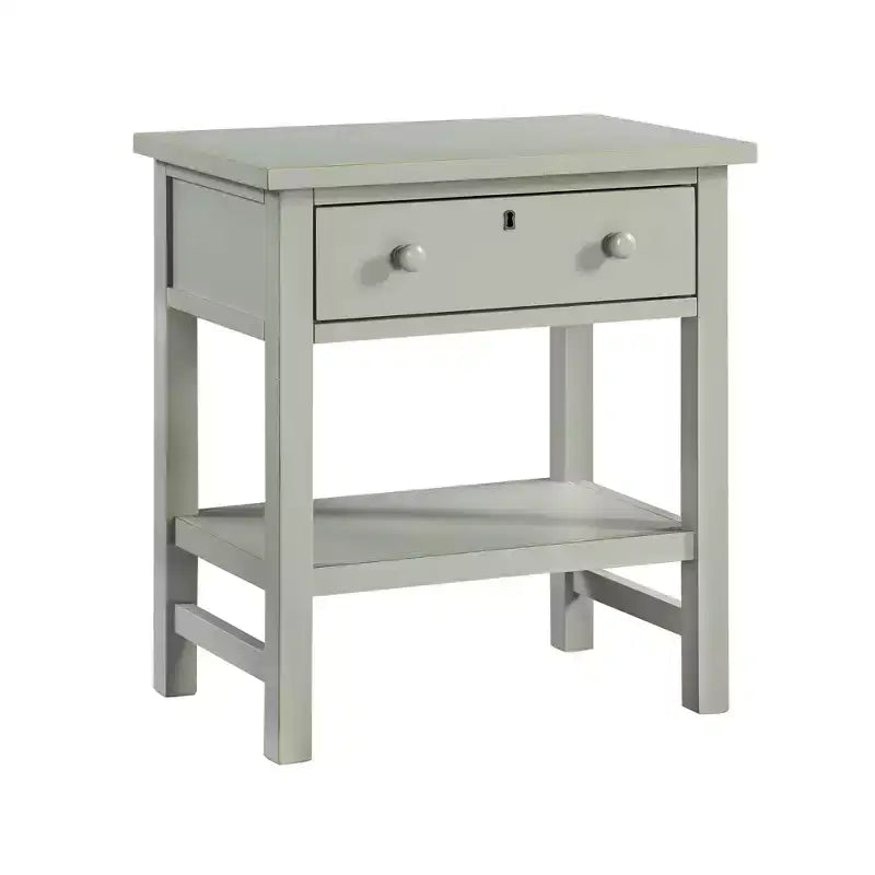 Table de chevet à 1 tiroir avec étagère ouverte - Gris