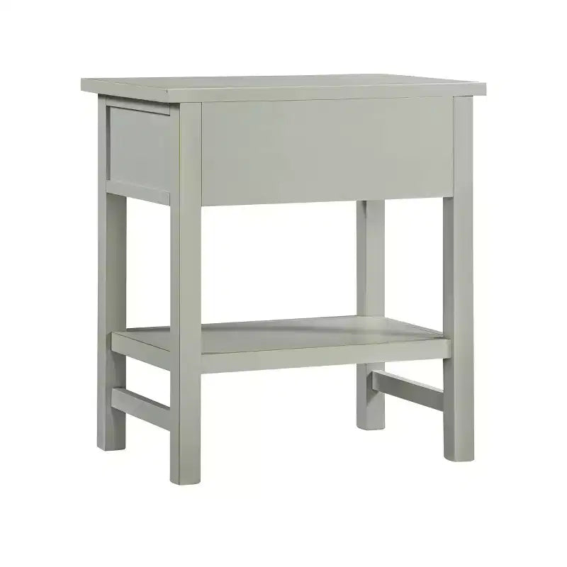 Table de chevet à 1 tiroir avec étagère ouverte - Gris