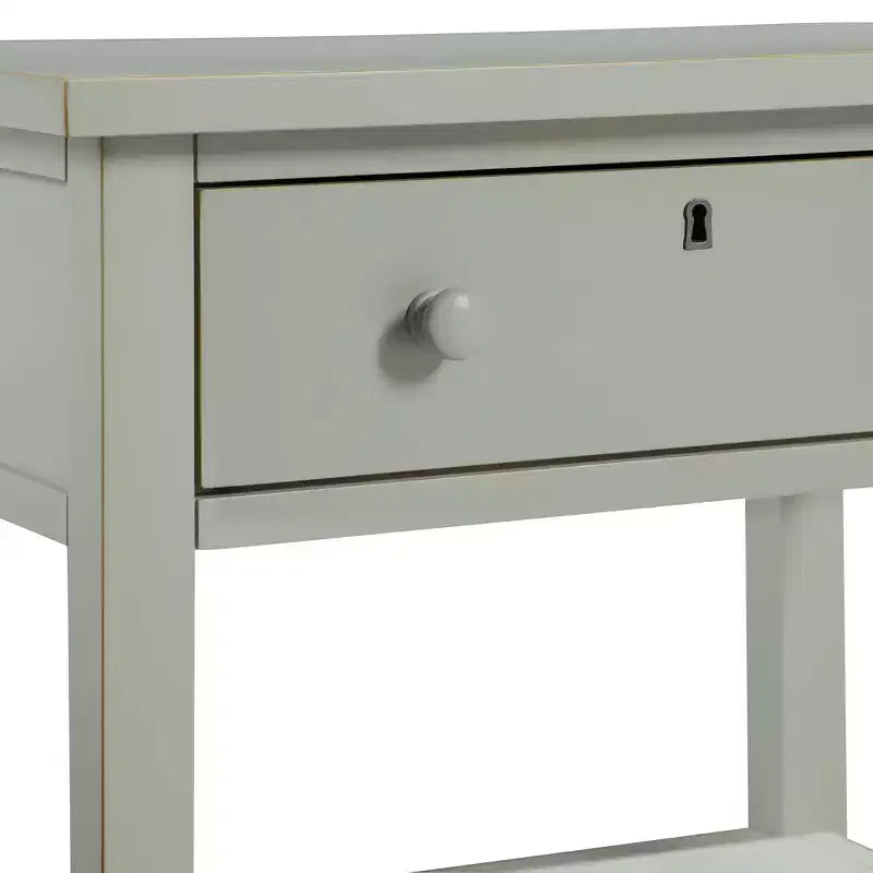 Table de chevet à 1 tiroir avec étagère ouverte - Gris