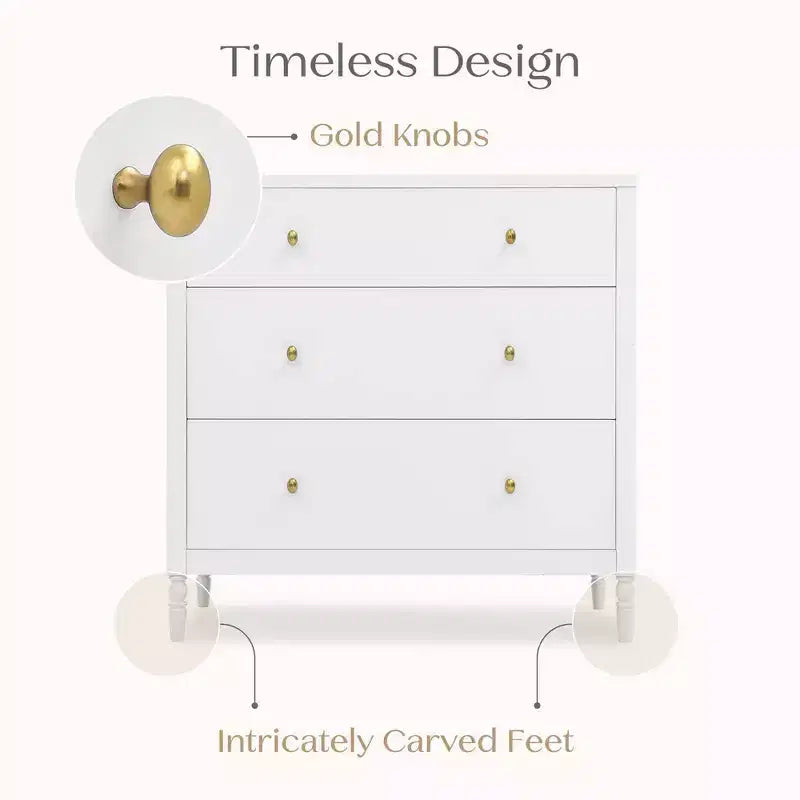 Commode 3 tiroirs avec plan à langer - Chambre d'enfant
