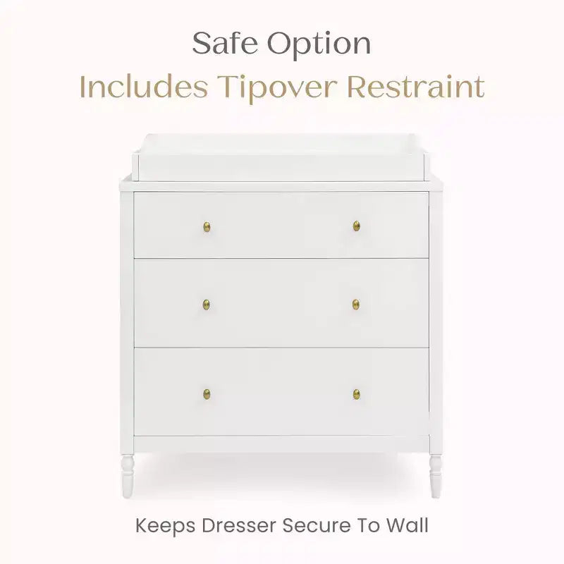 Commode 3 tiroirs avec plan à langer - Chambre d'enfant
