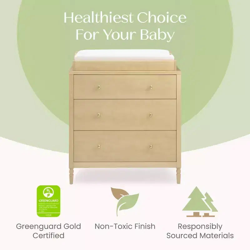 Commode 3 tiroirs avec plan à langer - Chambre d'enfant