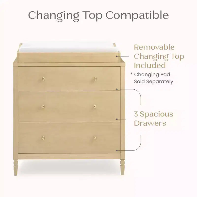 Commode 3 tiroirs avec plan à langer - Chambre d'enfant