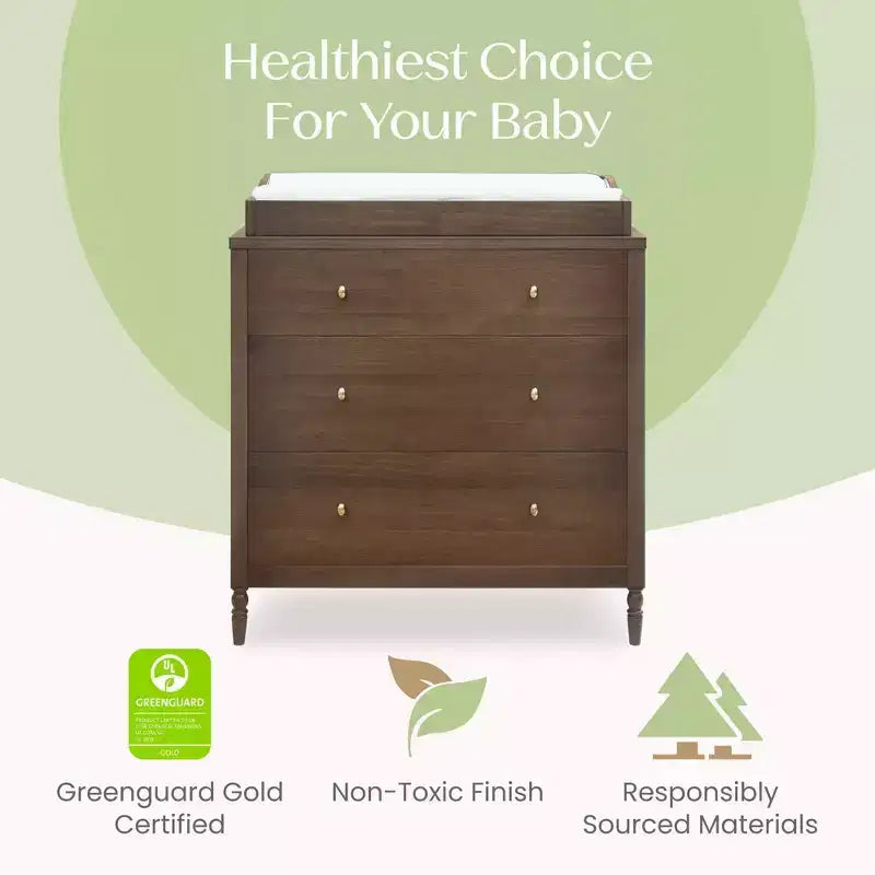 Commode 3 tiroirs avec plan à langer - Chambre d'enfant
