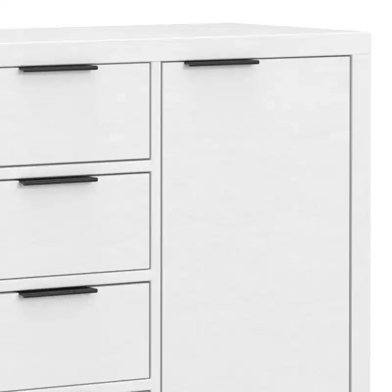 Bahut buffet de 137 cm avec 4 tiroirs et 2 portes