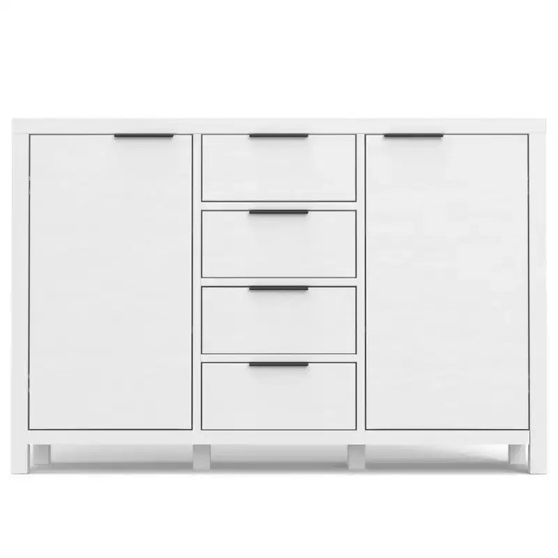 Bahut buffet de 137 cm avec 4 tiroirs et 2 portes