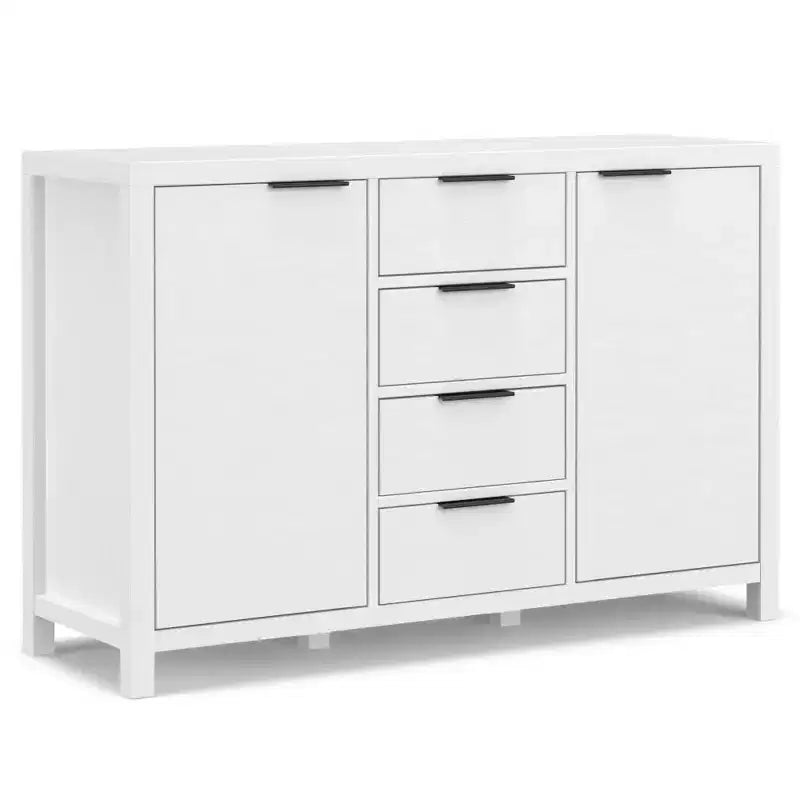 Bahut buffet de 137 cm avec 4 tiroirs et 2 portes