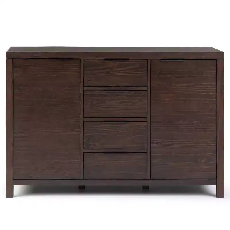 Bahut buffet de 137 cm avec 4 tiroirs et 2 portes