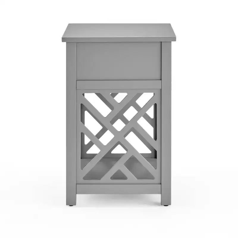 Table d'appoint en bois avec étagère de rangement Middlebury Alaterre Furniture
