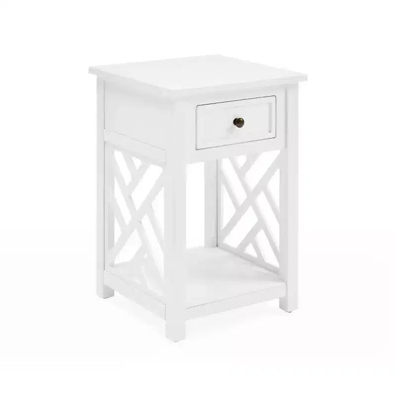 Table d'appoint en bois avec étagère de rangement Middlebury Alaterre Furniture